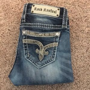 Rock Revival Nancy Straight Leg Jeans Size 25X32